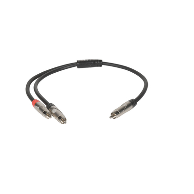 METRO AUDIO SYSTEMS PY-020 ΚΑΛΩΔΙΟ ΗΧΟΥ 1 RCA ΑΡΣΕΝΙΚΟ ΣΕ 2 RCA ΑΡΣΕΝΙΚΑ 0.5M ΜΑΥΡΟ