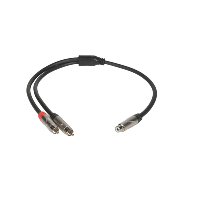 METRO AUDIO SYSTEMS PY-030 ΚΑΛΩΔΙΟ ΗΧΟΥ 1 RCA ΘΗΛΥΚΟ ΣΕ 2 RCA ΑΡΣΕΝΙΚΑ 0.5M ΜΑΥΡΟ