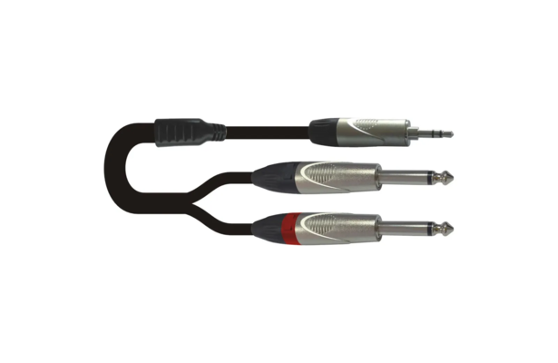 Metro PY-009/1.5M 2x Jack mono 6.3 - mini jack stereo 1,5m