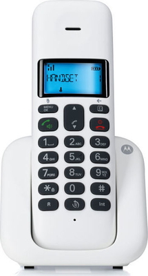 Motorola T301 Ασύρματο Τηλέφωνο με Aνοιχτή Aκρόαση (White)