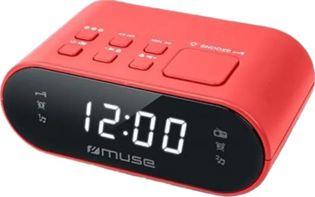 Muse M-10 DUAL ALARM CLOCK RADIO PLL (Red)