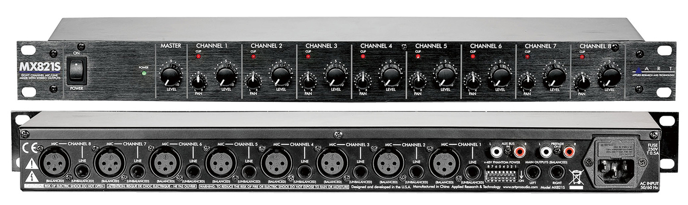 ART  ART Pro Audio MX821S - Rack Mixer 8 Καναλιών