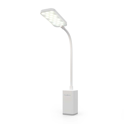 NEDIS LTLR10WT Επιτραπέζιο φωτιστικό γραφείου LED με σφιγκτήρα, 90lm σε λευκό χρώμα.