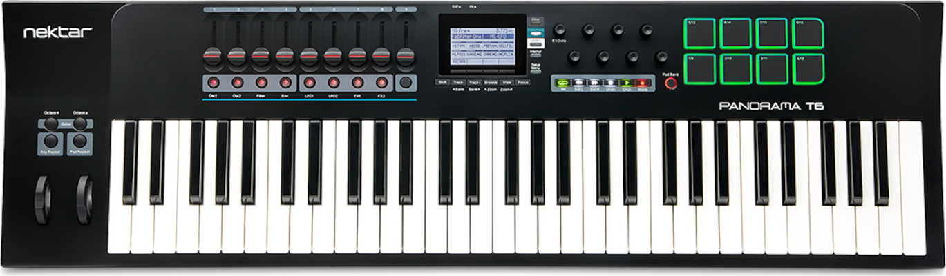 Nektar T6  Midi Keyboard Panorama με 61 Πλήκτρα σε Μαύρο Χρώμα