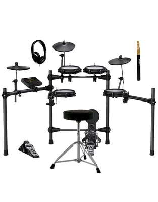 NUX DM-210 Ηλεκτρονικό Drum Set με Κάθισμα, Μπαγκέτες και Ακουστικά Bundle