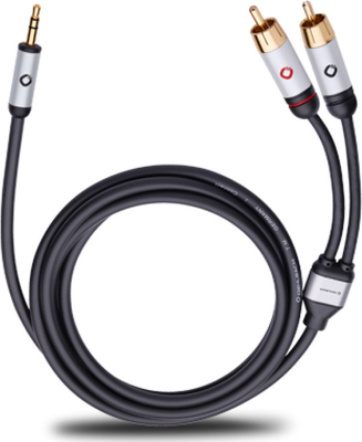 Oehlbach Cable 3.5mm male - 2x RCA male Μαύρο 3m (60004)