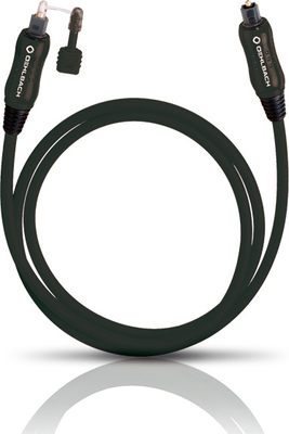 Oehlbach Opto Star Black 1m Καλώδιο οπτικής ίνας με αντάπτορα TOSLINK 3.5m 1m