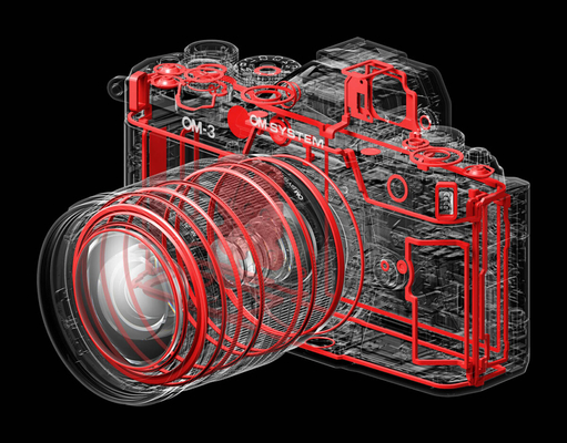 Olympus OM-System OM-3 kit silver, M.Zuiko Digital ED 12-45mm F4.0 PRO incl. Lens hood & Wrapping c
