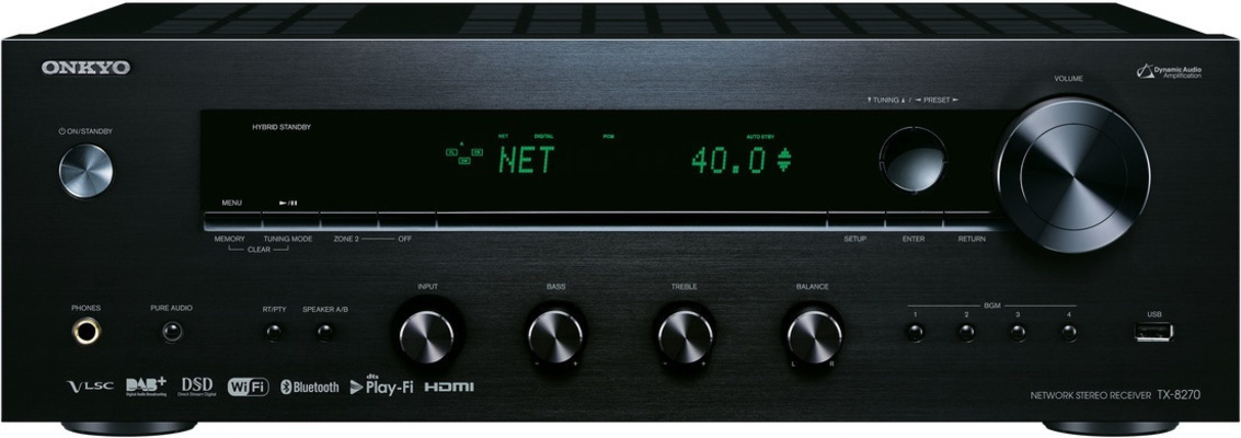 Onkyo TX-8270-B Ολοκληρωμένος Ραδιοενισχυτής Hi-Fi Stereo 105W/4Ω 60W/8Ω