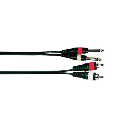 ONSEI ON-C2830 ΚΑΛΩΔΙΟ ΣΗΜΑΤΟΣ 2 X RCA ΑΡΣΕΝΙΚΟ - 2 X 6,3MM JACK MONO 3M