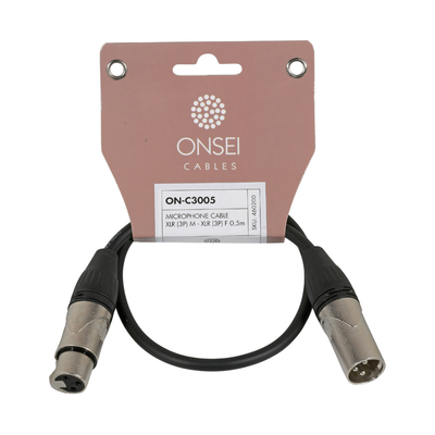 ONSEI ON-C3005 ΚΑΛΩΔΙΟ ΜΙΚΡΟΦΩΝΙΚΟ 3-PIN XLR ΑΡΣΕΝΙΚΟ - 3-PIN XLR ΘΗΛΥΚΟ 0,5M