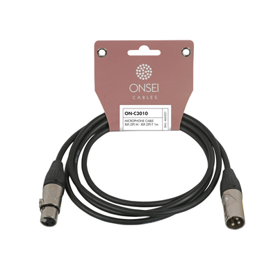 ONSEI ON-C3010 ΚΑΛΩΔΙΟ ΜΙΚΡΟΦΩΝΙΚΟ 3-PIN XLR ΑΡΣΕΝΙΚΟ - 3-PIN XLR ΘΗΛΥΚΟ 1M