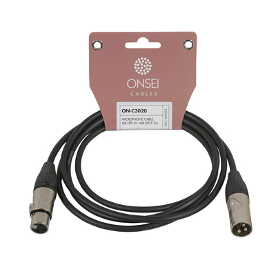 ONSEI ON-C3020 ΚΑΛΩΔΙΟ ΜΙΚΡΟΦΩΝΙΚΟ 3-PIN XLR ΑΡΣΕΝΙΚΟ - 3-PIN XLR ΘΗΛΥΚΟ 2M