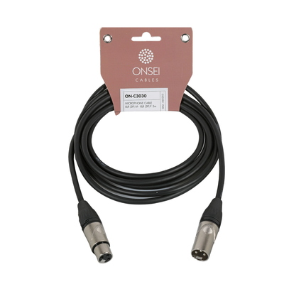 ONSEI ON-C3030 ΚΑΛΩΔΙΟ ΜΙΚΡΟΦΩΝΙΚΟ 3-PIN XLR ΑΡΣΕΝΙΚΟ - 3-PIN XLR ΘΗΛΥΚΟ 3M