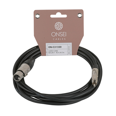 ONSEI ON-C31230 ΚΑΛΩΔΙΟ ΣΗΜΑΤΟΣ 3-PIN XLR ΘΗΛΥΚΟ - RCA MALE 3M