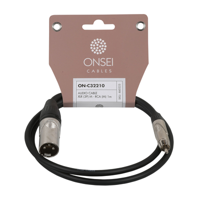 ONSEI ON-C32210 ΚΑΛΩΔΙΟ ΣΗΜΑΤΟΣ 3-PIN XLR ΑΡΣΕΝΙΚΟ - RCA ΑΡΣΕΝΙΚΟ 1M