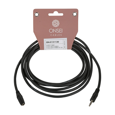 ONSEI ON-E121130 ΚΑΛΩΔΙΟ ΣΗΜΑΤΟΣ 3,5MM MINI JACK STEREO - 3,5MM MINI JACK STEREO ΘΗΛΥΚΟ 3M