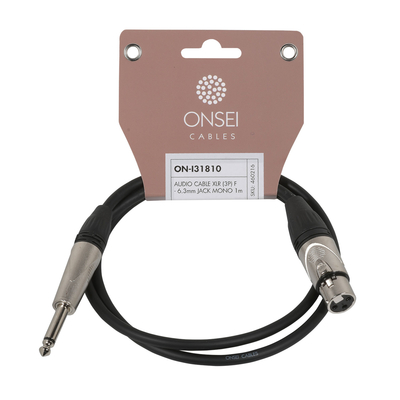 ONSEI ON-I31810 ΚΑΛΩΔΙΟ ΣΗΜΑΤΟΣ 3-PIN XLR ΘΗΛΥΚΟ - 6,3MM JACK MONO 1M
