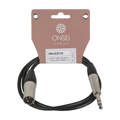 ONSEI ON-I32710 ΚΑΛΩΔΙΟ ΣΗΜΑΤΟΣ 3-PIN XLR ΑΡΣΕΝΙΚΟ - 6,3MM JACK STEREO 1M