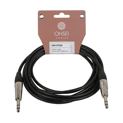 ONSEI ON-I7030 ΚΑΛΩΔΙΟ ΣΗΜΑΤΟΣ 6,3MM JACK STEREO - 6,3MM JACK STEREO 3M