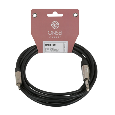 ONSEI ON-I8130 ΚΑΛΩΔΙΟ ΣΗΜΑΤΟΣ 6,3MM JACK STEREO - 3,5MM MINI JACK STEREO 3M