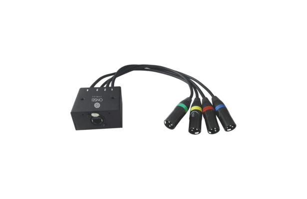 Onsei ON-DSS3P21 Καλώδιο DMX Θηλυκό RJ45 σε 4 αρσενικά 3-pin XLR 1m