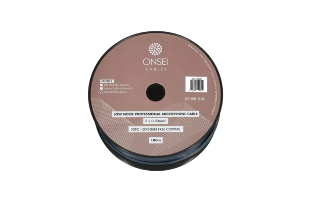 Onsei ON-MCB3BL Καλώδιο Μικροφωνικό 2 x 0.23mm2 - Μπλε (Τιμή ανά Μέτρο)