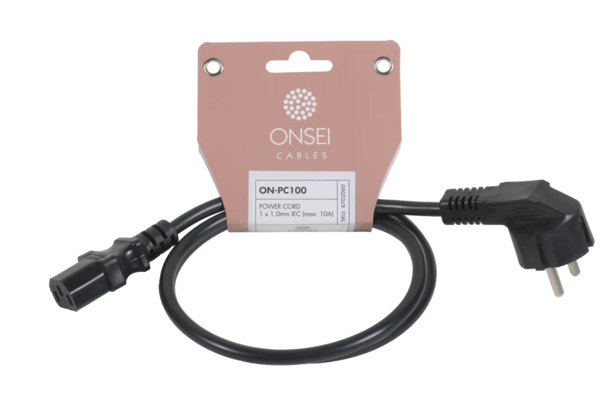 Onsei ON-PC100 Καλώδιο τροφοδοσίας ρεύματος με βύσμα IEC 1m