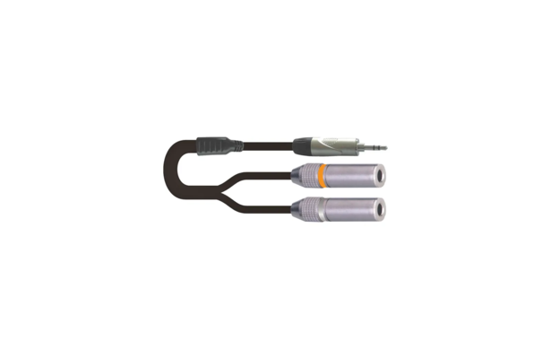 ONSEI ON-Y22210 Καλώδιο 2 x RCA Θηλυκά Σε 3.5mm Mini Jack Αρσενικό Stereo 1m