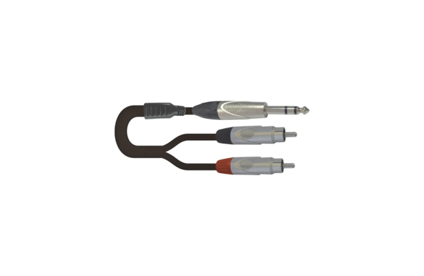 Onsei ON-Y31110 Καλώδιο Σήματος 2 x RCA Αρσενικά - 6.3mm Jack Αρσενικό Stereo, 1m