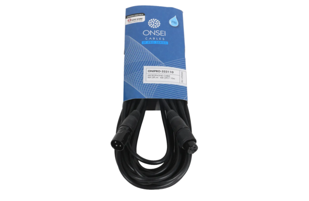 Onsei ONIPRO-323110 Καλώδιο μικροφωνικό 3-pin XLR Αρσενικό σε 3-pin XLR Θηλυκό 10m με REAN connectors και προστασία IP65