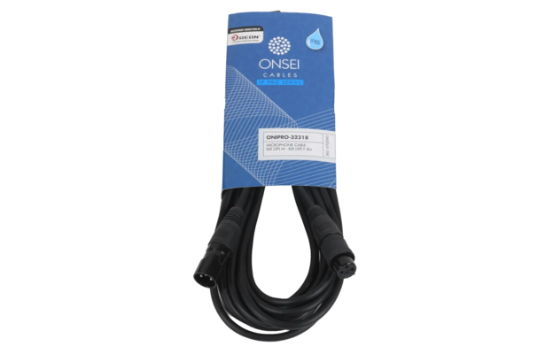 Onsei ONIPRO-32318 Καλώδιο μικροφωνικό 3-pin XLR Αρσενικό σε 3-pin XLR Θηλυκό 8m με REAN connectors και προστασία IP65