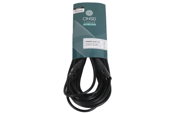 Onsei ONPRO-323110 Καλώδιο μικροφωνικό 3-pin XLR Αρσενικό σε 3-pin XLR Θηλυκό 10m με REAN connectors