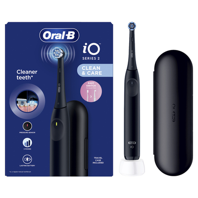 Oral-B iO Series 2 Ηλεκτρική Οδοντόβουρτσα με Αισθητήρα Πίεσης και Θήκη Ταξιδίου Μαύρη.80779440
