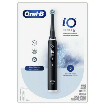 Oral-B iO Series 6 Black Lava Ηλεκτρική Οδοντόβουρτσα με Θήκη Ταξιδιού, 1τμχ 80362436