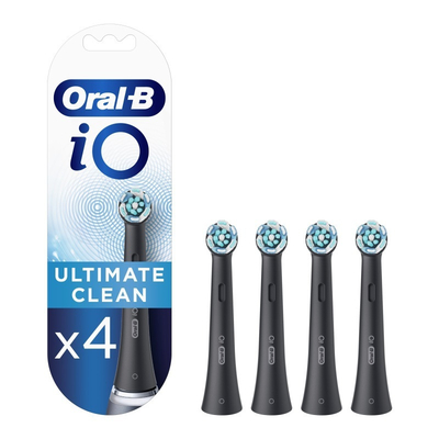 Oral-B iO Ultimate Clean Mαύρες Ανταλλακτικές Κεφαλές Ηλεκτρικής Οδοντόβουρτσας, 4 τμχ.80765095