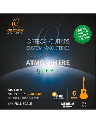 ORTEGA ATG44NM Atmosphere Green Χορδές Κλασικής Κιθάρας Medium Tension