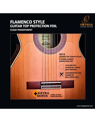 ORTEGA OERP-FLAM1 Full Top Protection Foil Διάφανη Προστατευτική Μεμβράνη για Κλασική & Ακουστική Κιθάρα