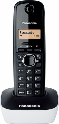 Panasonic KX-TG1611GRW Ασύρματο Τηλέφωνο Μαύρο-Λευκό