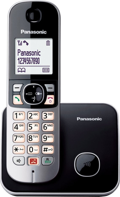 Panasonic KX-TG6851GRB Ασύρματο Τηλέφωνο με Aνοιχτή Aκρόαση Μαύρο