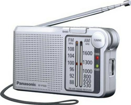 Panasonic RF-P150D Φορητό Ραδιόφωνο Μπαταρίας Ασημί
