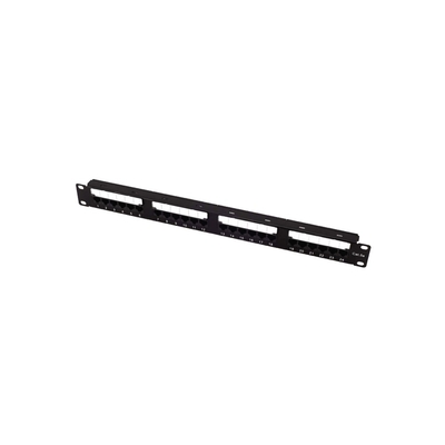 Patch Panel CAT6A 24 Θέσεων 1U Power On PP-C6A-U24 UTP με Οργάνωση Καλωδίων