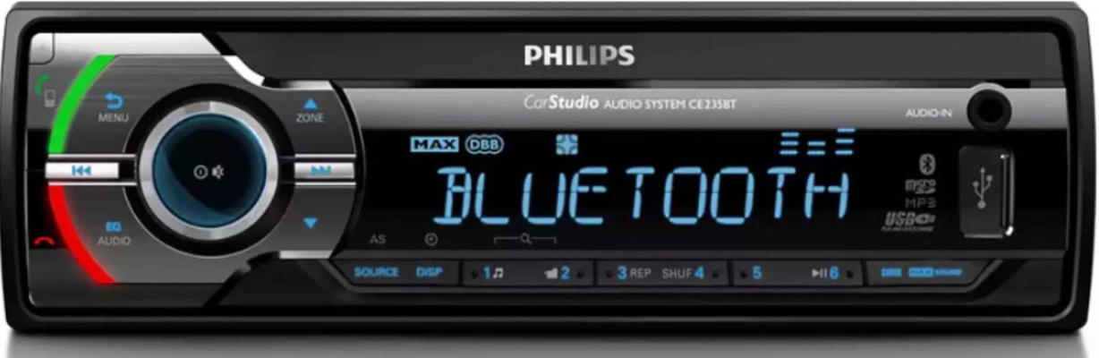 Philips CE235BT/GRS Ηχοσύστημα Αυτοκινήτου Universal 1DIN (Bluetooth/USB/AUX/SDHC) με Αποσπώμενη Πρόσοψη.345831