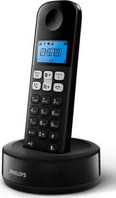 Philips D1611B/GRS Μαύρο (Ελληνικό Μενού) Ασύρματο τηλέφωνο ανοιχτή ακρόαση, φωτιζόμενη οθόνη και 50 μνήμες