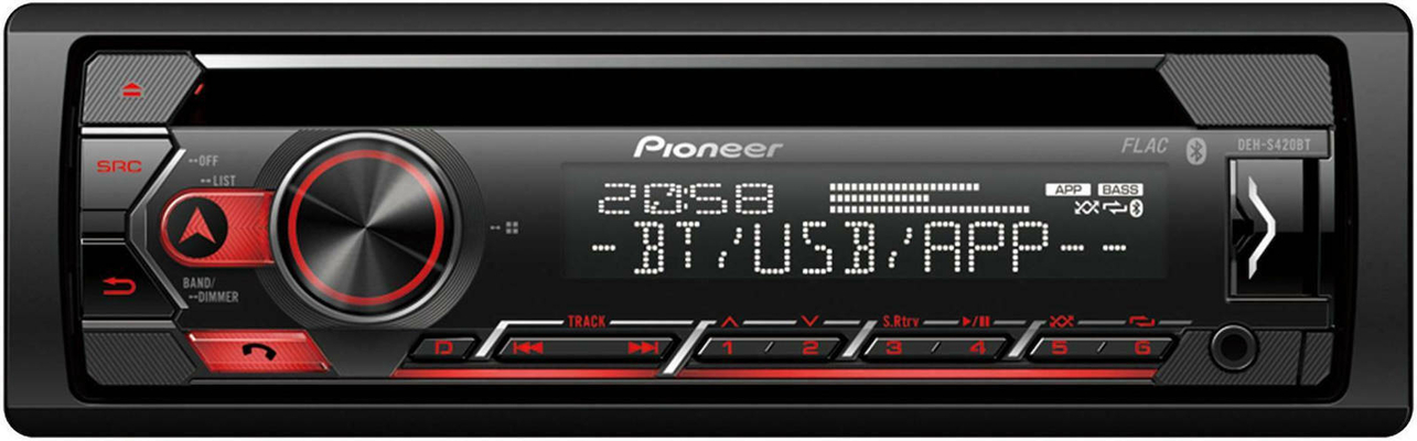 Pioneer DEH-S420BT Ηχοσύστημα Αυτοκινήτου Universal 1DIN (Bluetooth/USB/AUX) με Αποσπώμενη Πρόσοψη