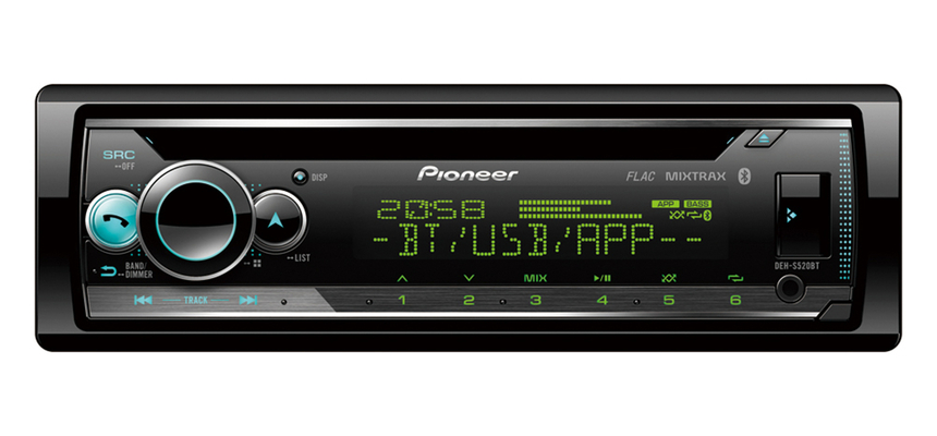 Pioneer DEH-S520BT Ηχοσύστημα Αυτοκινήτου Universal 1DIN (Bluetooth/USB/AUX) με Αποσπώμενη Πρόσοψη