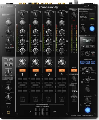 Pioneer DJM-750MK2 μίκτης 4 καναλιών με ενσωματωμένη κάρτα ήχου.