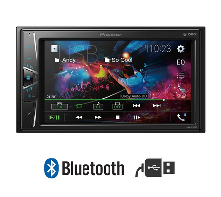 Pioneer DMH-G221BT Ηχοσύστημα Αυτοκινήτου Universal 2DIN (Bluetooth/USB/AUX) με Οθόνη Αφής 6.2"