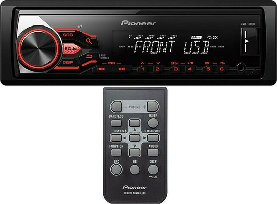 Pioneer MVH-181UB Ηχοσύστημα Αυτοκινήτου Universal 1DIN (USB/AUX) με Αποσπώμενη Πρόσοψη