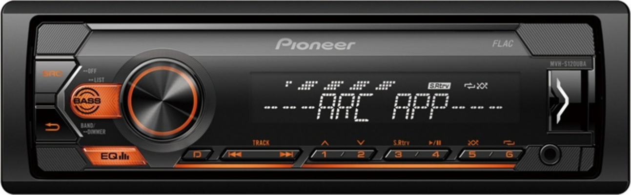 Pioneer MVH-S120UBA Ηχοσύστημα Αυτοκινήτου Universal 1DIN (USB/AUX) με Αποσπώμενη Πρόσοψη